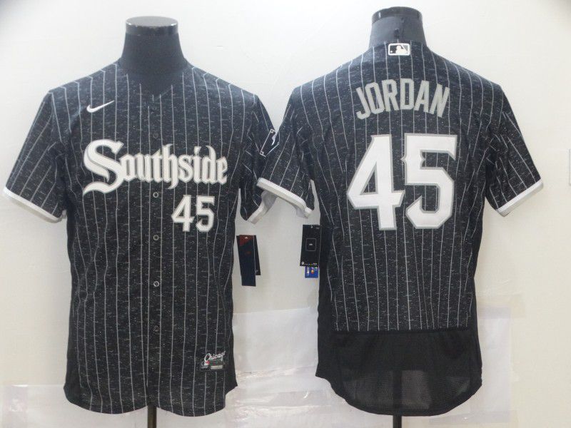Mens Chicago White Sox 45 Michael Jordan Black 2021 City Connect Stitched Mlb Flex Base Nike Jersey