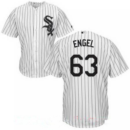 Mens Chicago White Sox 63 Adam Engel White Home Stitched Mlb Majestic Cool Base Jersey