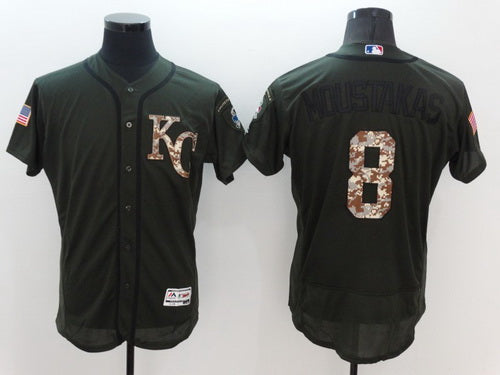 Mens Chicago White Sox 8 Bo Jackson Retired Green Salute To Service 2016 Flexbase Majestic Baseball Jersey