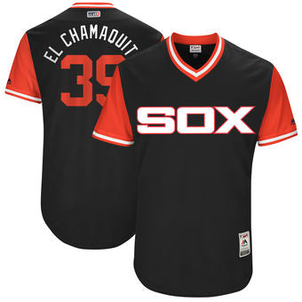 Mens Chicago White Sox Alen Hanson El Chamaquito Majestic Black 2017 Players Weekend Authentic Jersey