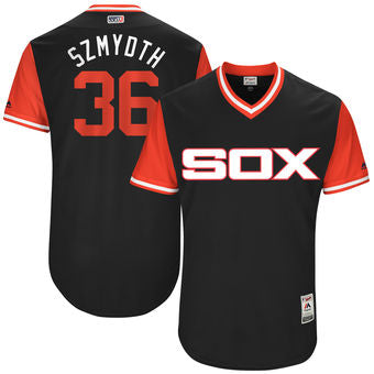 Mens Chicago White Sox Kevan Smith Szmydth Majestic Black 2017 Players Weekend Authentic Jersey