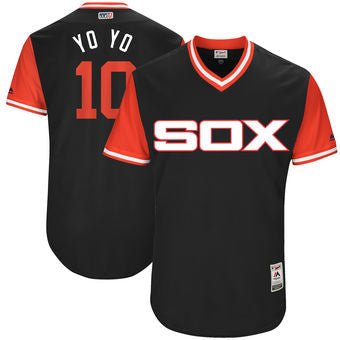 Mens Chicago White Sox Yoan Moncada Yoyo Majestic Black 2017 Players Weekend Authentic Jersey