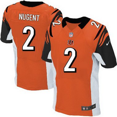 Mens Cincinnati Bengals 2 Mike Nugent Orange Alternate Nfl Nike Elite Jersey