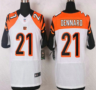 Mens Cincinnati Bengals 21 Darqueze Dennard White Road Nfl Nike Elite Jersey