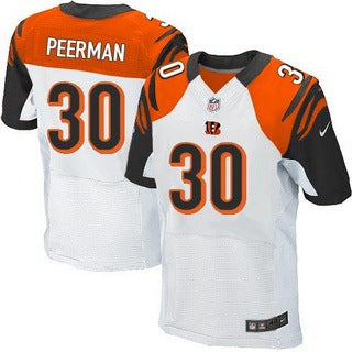 Mens Cincinnati Bengals 30 Cedric Peerman White Road Nfl Nike Elite Jersey
