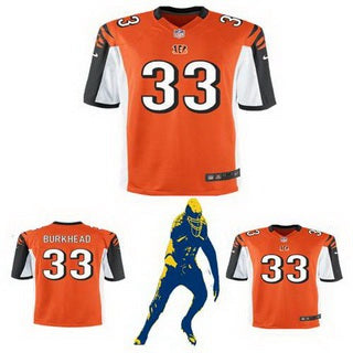 Mens Cincinnati Bengals 33 Rex Burkhead Orange Alternate Nfl Nike Elite Jersey