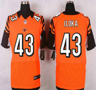 Mens Cincinnati Bengals 43 Leon Hall Orange Alternate Nfl Nike Elite Jersey