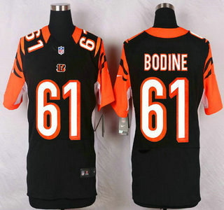 Mens Cincinnati Bengals 61 Russell Bodine Black Team Color Nfl Nike Elite Jersey