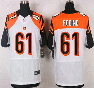 Mens Cincinnati Bengals 61 Russell Bodine White Road Nfl Nike Elite Jersey