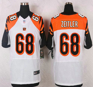 Mens Cincinnati Bengals 68 Kevin Zeitler White Road Nfl Nike Elite Jersey