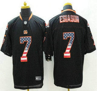 Mens Cincinnati Bengals 7 Boomer Esiason Black Usa Flag Fashion Nfl Nike Elite Jersey