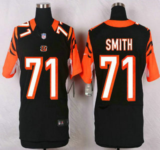 Mens Cincinnati Bengals 71 Andre Smith Black Team Color Nfl Nike Elite Jersey