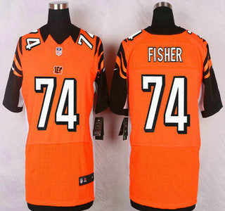 Mens Cincinnati Bengals 74 Jake Fisher Orange Alternate Nfl Nike Elite Jersey