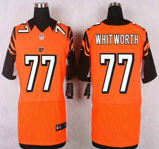 Mens Cincinnati Bengals 77 Andrew Whitworth Orange Alternate Nfl Nike Elite Jersey