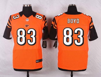 Mens Cincinnati Bengals 83 Tyler Boyd Orange Alternate Nfl Nike Elite Jersey