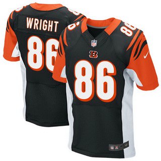 Mens Cincinnati Bengals 86 James Wright Black Team Color Nfl Nike Elite Jersey
