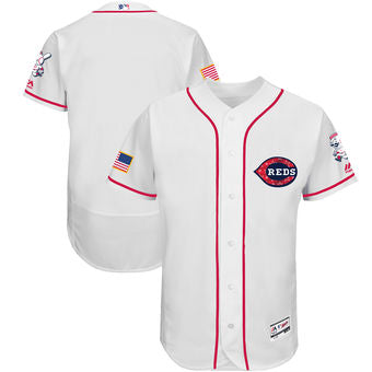 Mens Cincinnati Cincinnati Reds Majestic 2017 Stars Stripes Authentic Collection Flexbase Team Jersey White