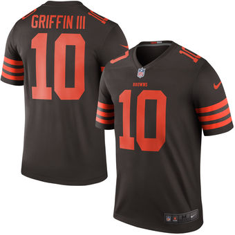Mens Cleveland Browns 10 Robert Griffin Iii Nike Brown Color Rush Legend Jersey