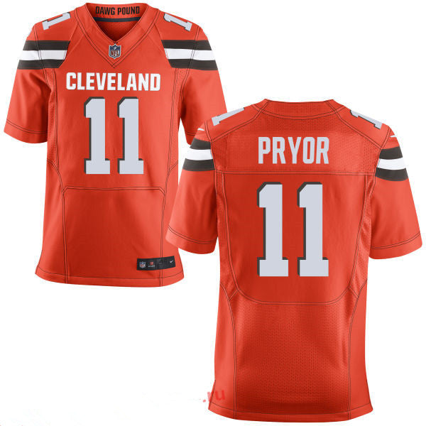 Mens Cleveland Browns 11 Terrelle Pryor Orange Alternate Stitched Nfl Nike Elite Jersey