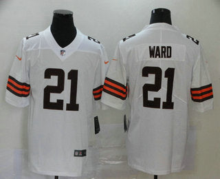 Mens Cleveland Browns 21 Tj Ward White 2020 New Vapor Untouchable Stitched Nfl Nike Limited Jersey