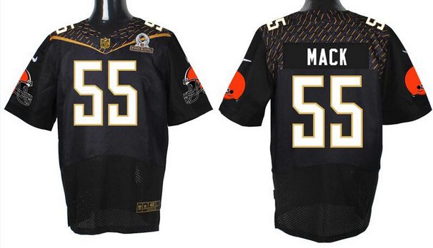 Mens Cleveland Browns 55 Alex Mack Black 2016 Pro Bowl Nike Elite Jersey