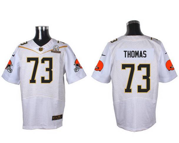 Mens Cleveland Browns 73 Joe Thomas White 2016 Pro Bowl Nike Elite Jersey
