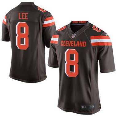 Mens Cleveland Browns 8 Andy Lee Brown Team Color 2015 Nfl Nike Elite Jersey