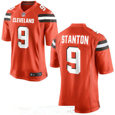 Mens Cleveland Browns 9 Drew Stanton Orange Alternate Stitched Nfl Nike Game Jersey
