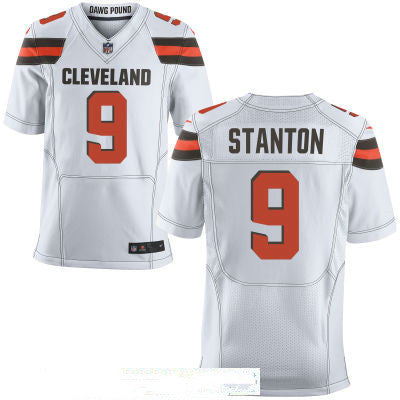 Mens Cleveland Browns 9 Drew Stanton White Road Stitched Nfl Nike Elite Jersey