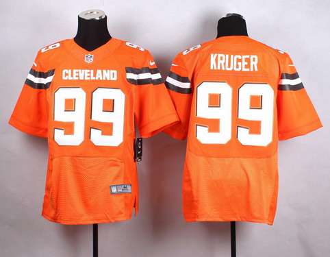 Mens Cleveland Browns 99 Paul Kruger 2015 Nike Orange Elite Jersey