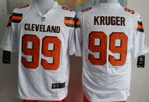 Mens Cleveland Browns 99 Paul Kruger 2015 Nike White Game Jersey