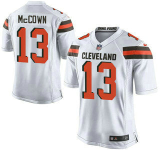 Mens Cleveland Browns Brown 13 Josh Mccown White Road 2015 Nfl Nike Elite Jersey