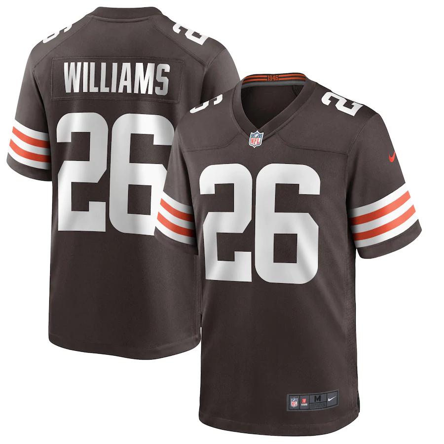 Mens Cleveland Browns Greedy Williams Nike Brown Game Jersey