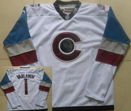 Mens Colorado Avalanche 1 Semyon Varlamov White 2016 Stadium Series Hockey Jersey