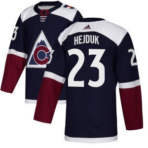 Mens Colorado Avalanche 23 Milan Hejduk Adidas Authentic Alternate Navy Jersey