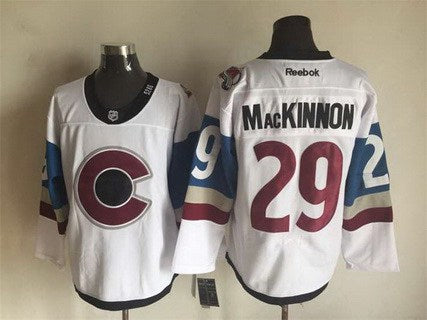 Mens Colorado Avalanche 29 Nathan Mackinnon Reebok White 2016 Stadium Series Hockey Jersey