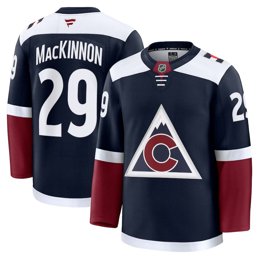 Men's Colorado Avalanche #29 Nathan MacKinnon Alternate Premium Jersey Navy