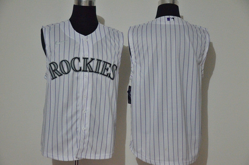 Mens Colorado Rockies Blank White 2020 Cool And Refreshing Sleeveless Fan Stitched Mlb Nike Jersey