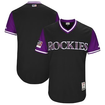 Mens Colorado Rockies Majestic Black 2018 Players Weekend Authentic Team Jersey
