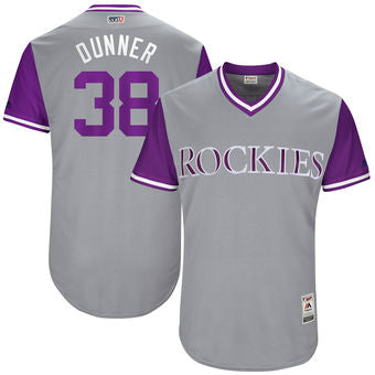 Mens Colorado Rockies Mike Dunn Dunner Majestic Gray 2017 Players Weekend Authentic Jersey