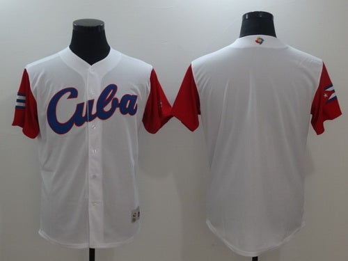 Mens Cuba Baseball Majestic White 2017 World Baseball Classic Blank Team Jersey