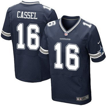Mens Dallas Cowboys 16 Matt Cassel Navy Blue Team Color Nfl Nike Elite Jersey