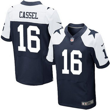 Mens Dallas Cowboys 16 Matt Cassel Navy Blue Thanksgiving Alternate Nfl Nike Elite Jersey
