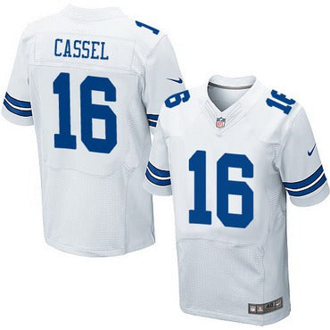 Mens Dallas Cowboys 16 Matt Cassel White Road Nfl Nike Elite Jersey