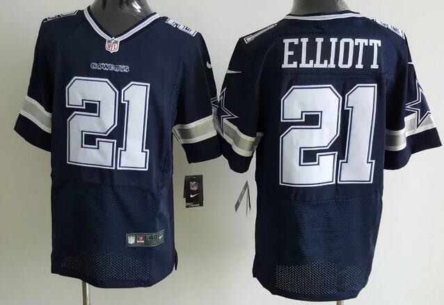 Mens Dallas Cowboys 21 Ezekiel Elliott Navy Blue Team Color Nfl Nike Elite Jersey