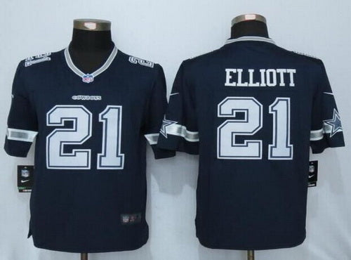 Mens Dallas Cowboys 21 Ezekiel Elliott Navy Blue Team Color Nfl Nike Limited Jersey