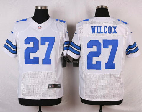 Mens Dallas Cowboys 27 J J Wilcox White Road Nfl Nike Elite Jersey
