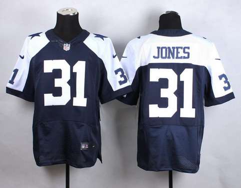 Mens Dallas Cowboys 31 Byron Jones Nike Blue Thanksgiving Elite Jersey