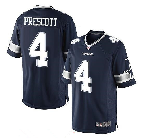 Mens Dallas Cowboys 4 Dak Prescott Navy Blue Team Color Stitched Nfl Nike Game Jersey
