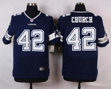 Mens Dallas Cowboys 42 Barry Church Navy Blue Team Color Nfl Nike Elite Jersey